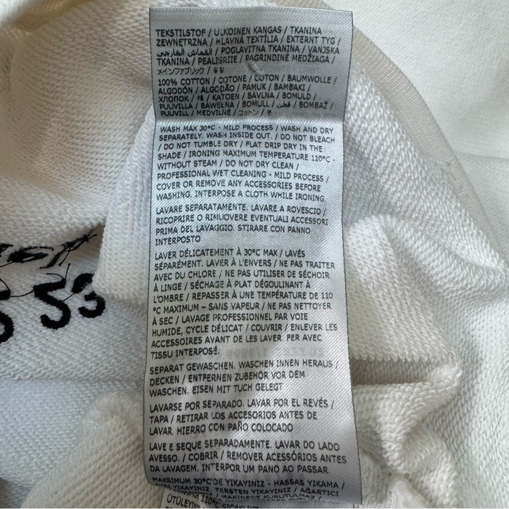 Maison Margiela Paris Numbers Logo Crew Neck Sweatshirt Women XS Embroidered - Picture 15 of 16